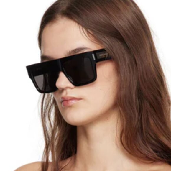 NEW SAINT LAURENT SL628 001 SQUARE BLACK UNISEX SL 628 001 SUNGLASSES - Picture 1 of 13
